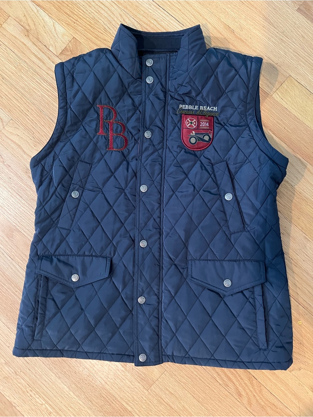 2014 Pebble Beach Concours Tour d'Elegance quilted vest